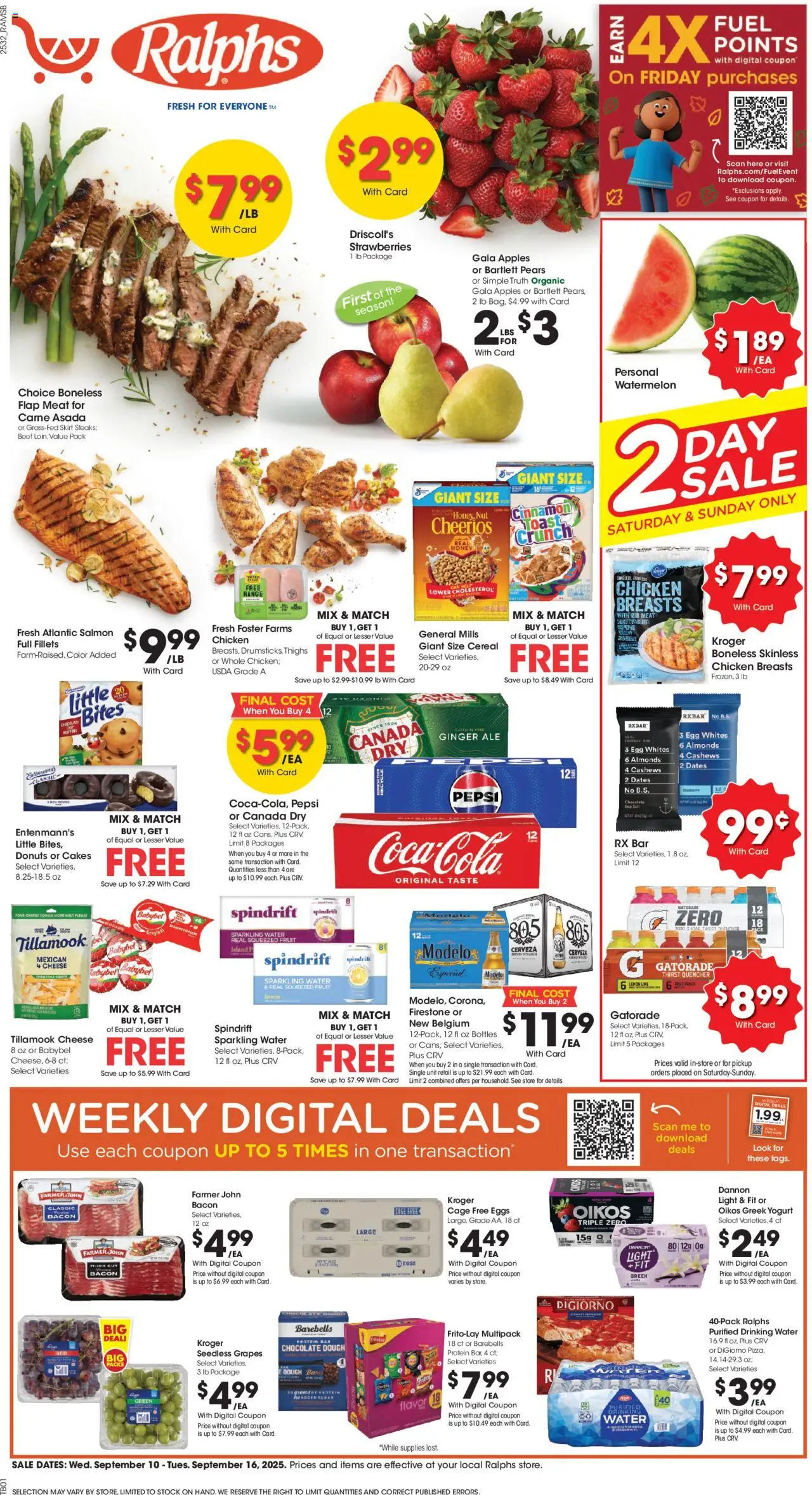 Ralphs Weekly Ad - page 1- valid from 09/10/2025