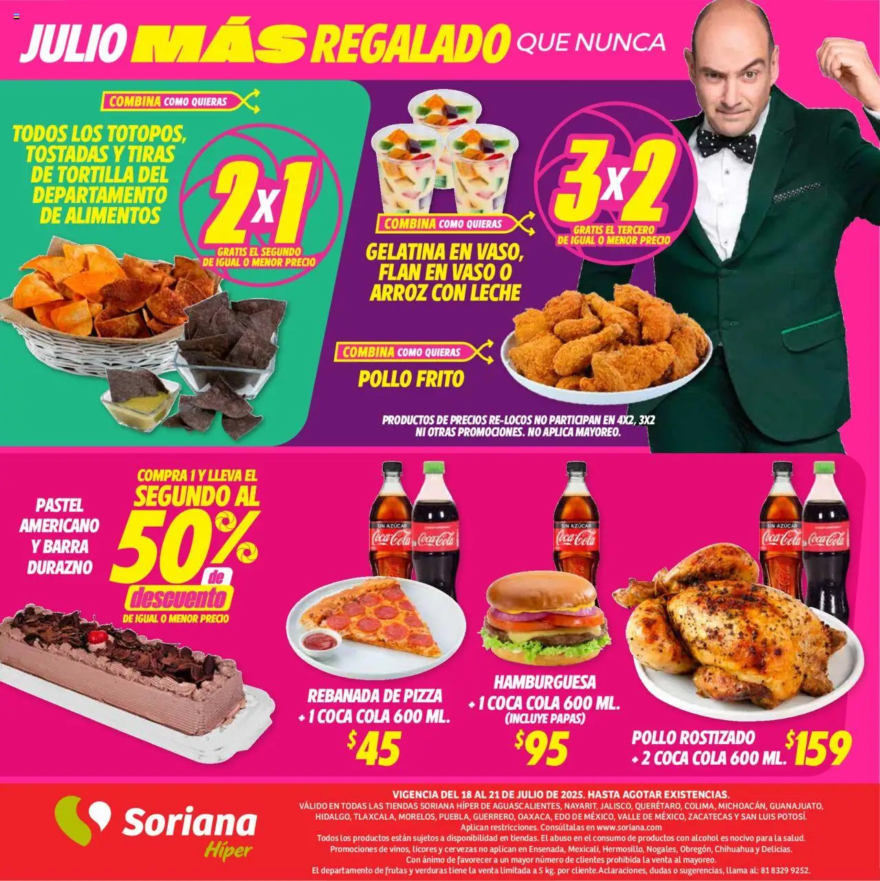 Soriana - Fin de Semana Híper: Ags, Nay, Jal, Qro, Col, Mich, Gto, Hgo, Tlax, Mor, Pue, Gro, Oax, Edo. de Mex, Valle de México, Za - página 6- válido desde 18/07/2025