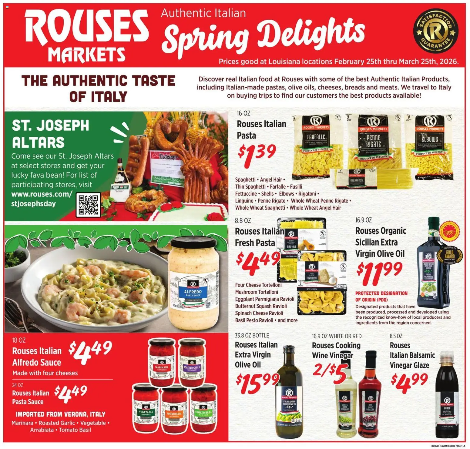 Rouses Monthly Ad - page 1- valid from 02/25/2026