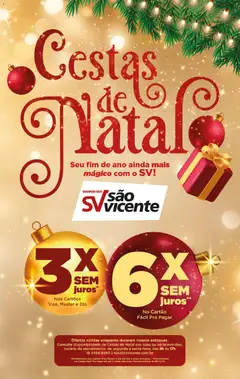 Pré-visualização Supermercados São Vicente - Ofertas Cestas de Natal válida a partir de 24/10/2025