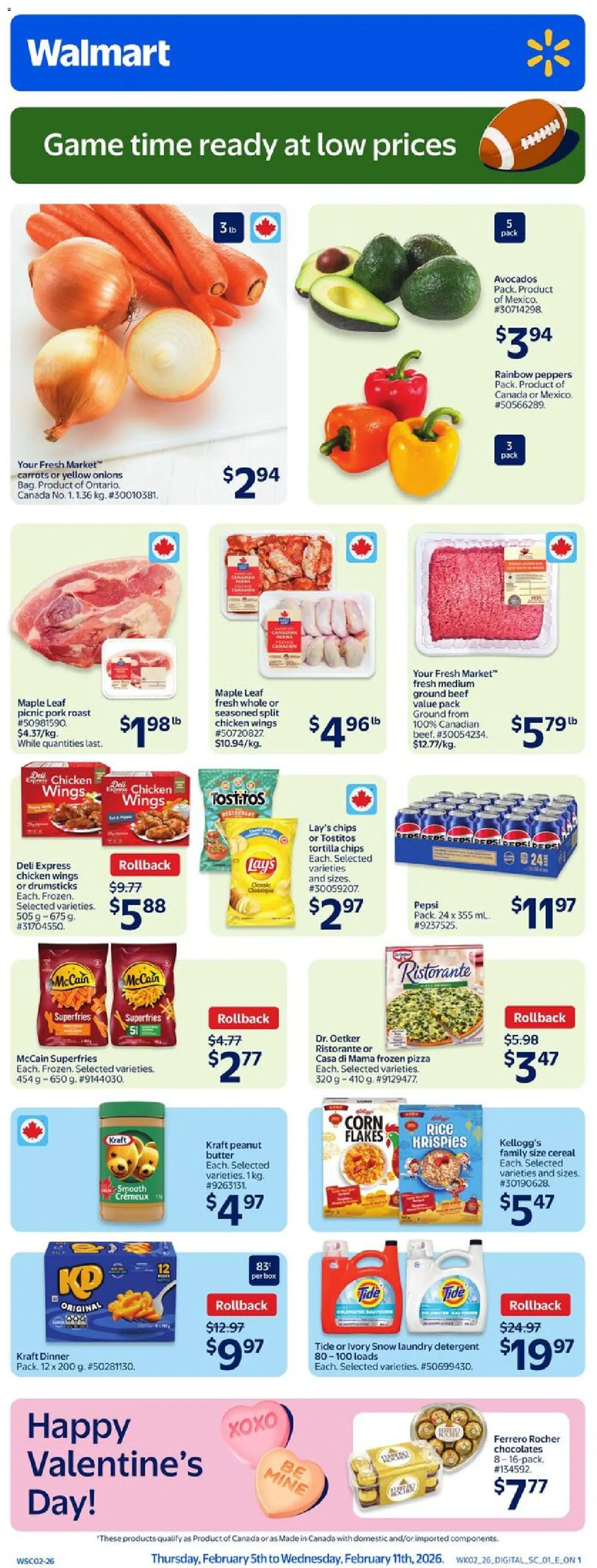 Walmart weekly flyer - page 1- valid from Feb 5, 2026
