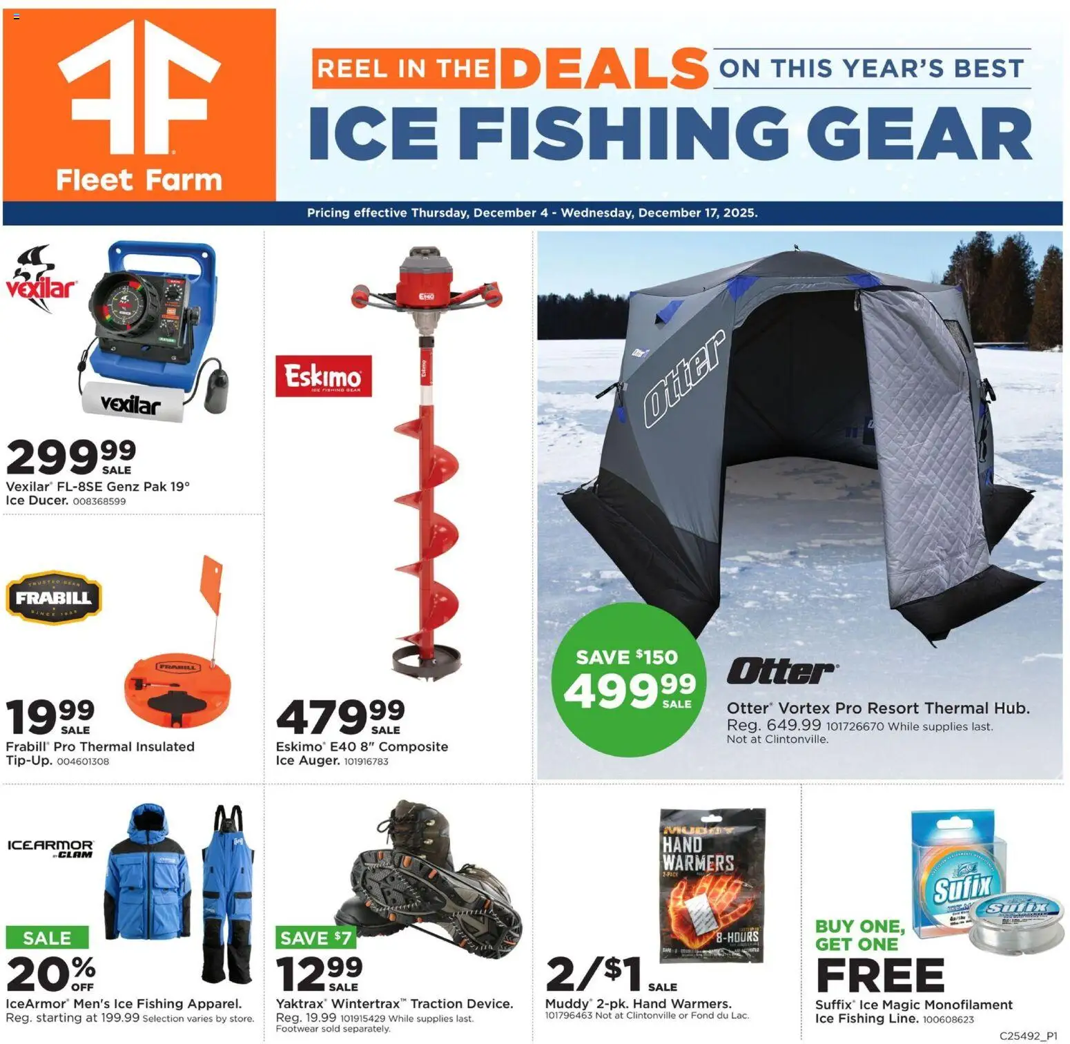 Mills Fleet Farm Ice Fishing - page 1- valid from 12/04/2025