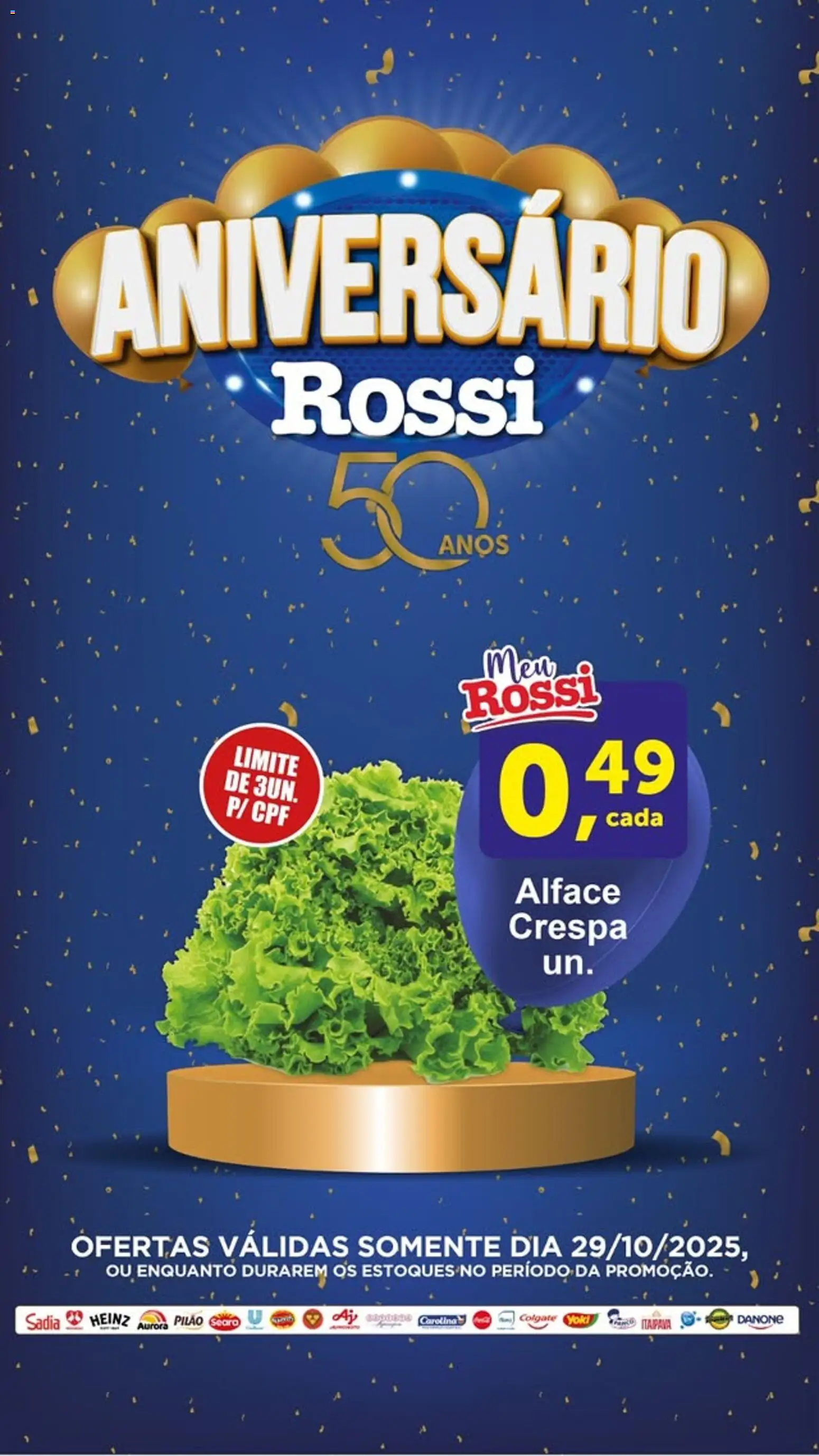 Rossi Supermercados - Ofertas do Dia - página 1- válido a partir de 29/10/2025
