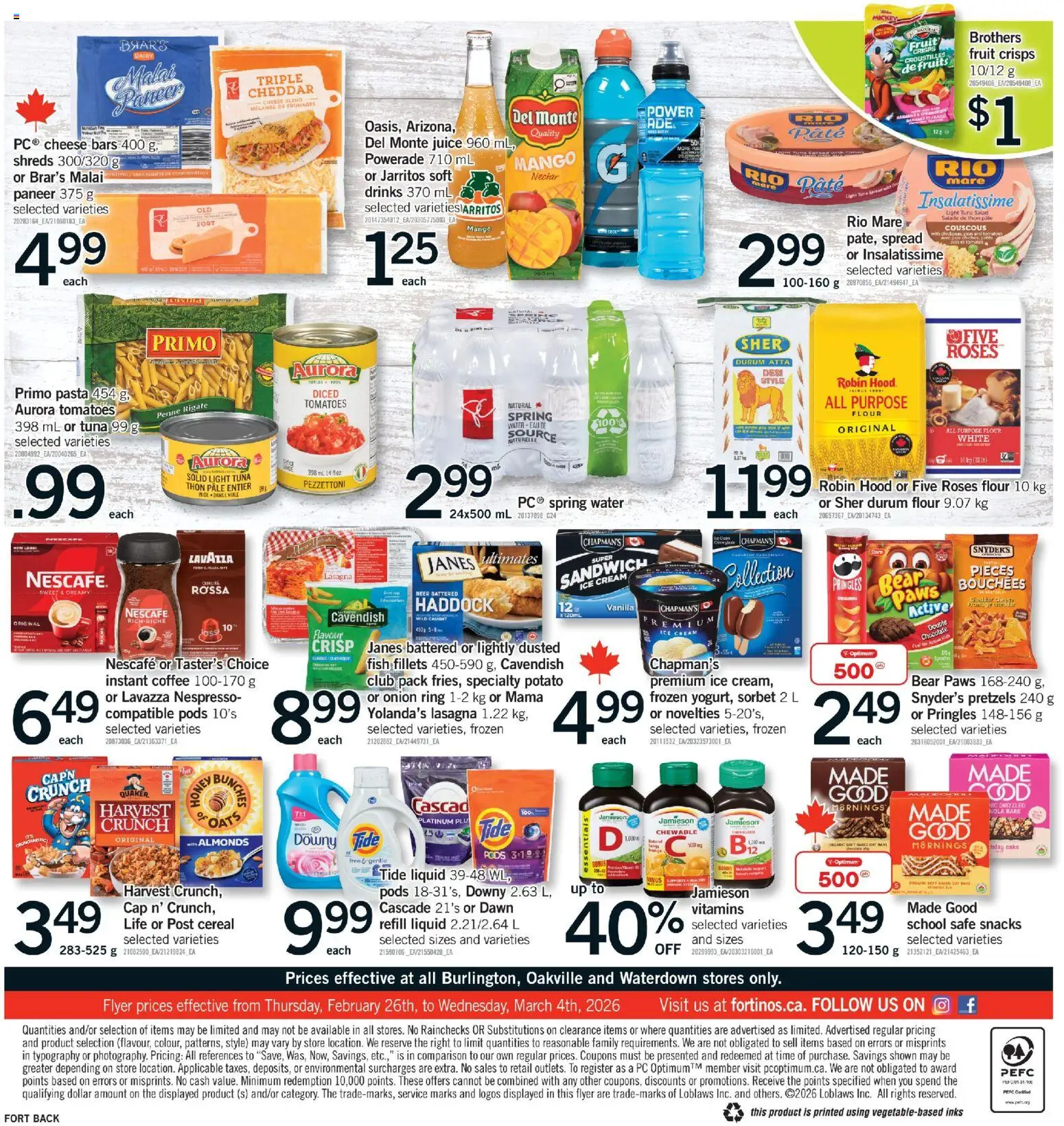 Fortinos weekly flyer / circulaire - page 8- valid from Feb 26, 2026