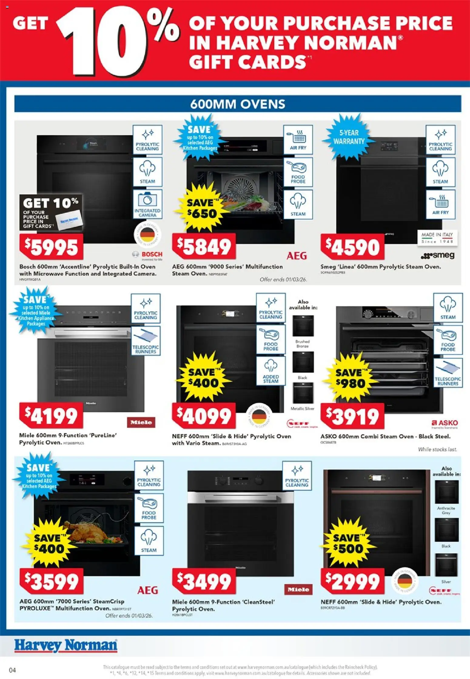 Harvey Norman Cooking Gift Card - page 4- valid from 20/02/2026
