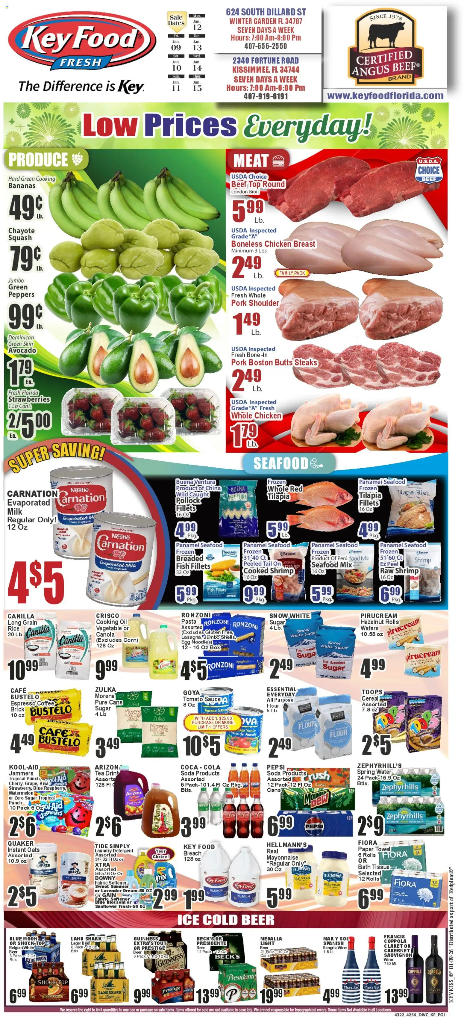 Key Food Weekly Ad - page 1- valid from 01/09/2026