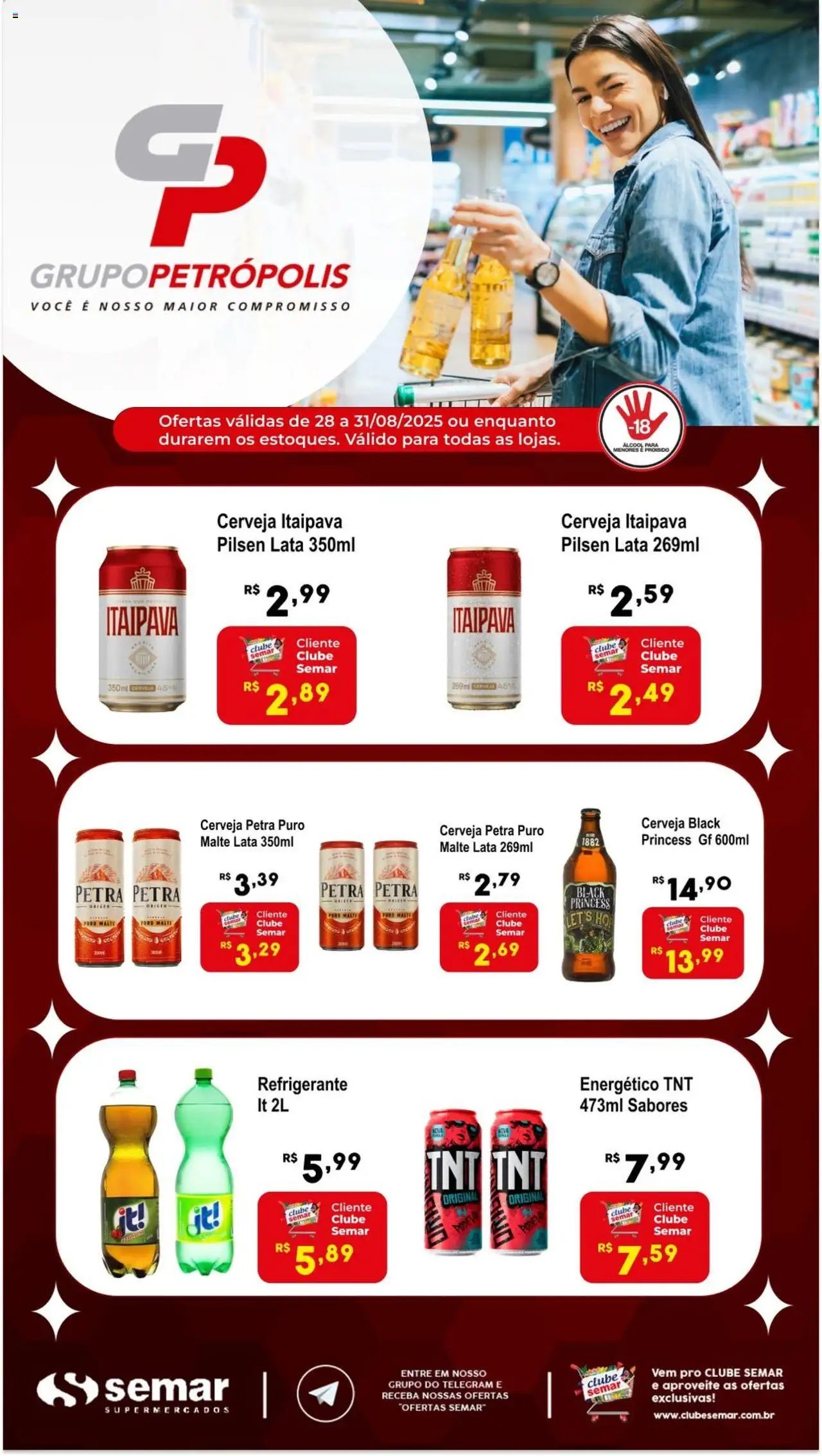 Semar Supermercado - Ofertas Grupo Petrópolis - página 1- válido a partir de 28/08/2025
