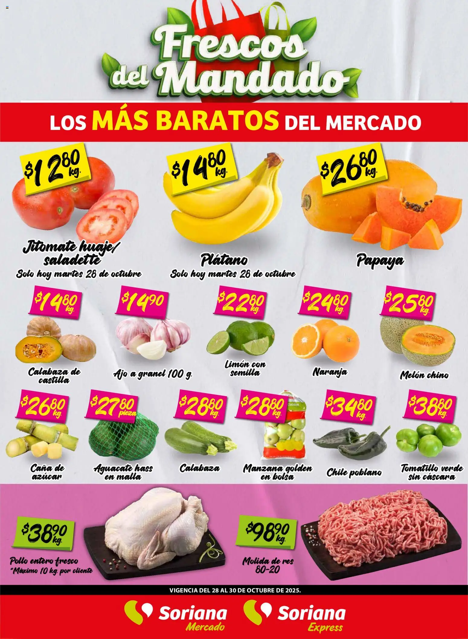 Soriana - Frescos del Mandado Mercado: Saltillo y Torreón - página 1- válido desde 28/10/2025