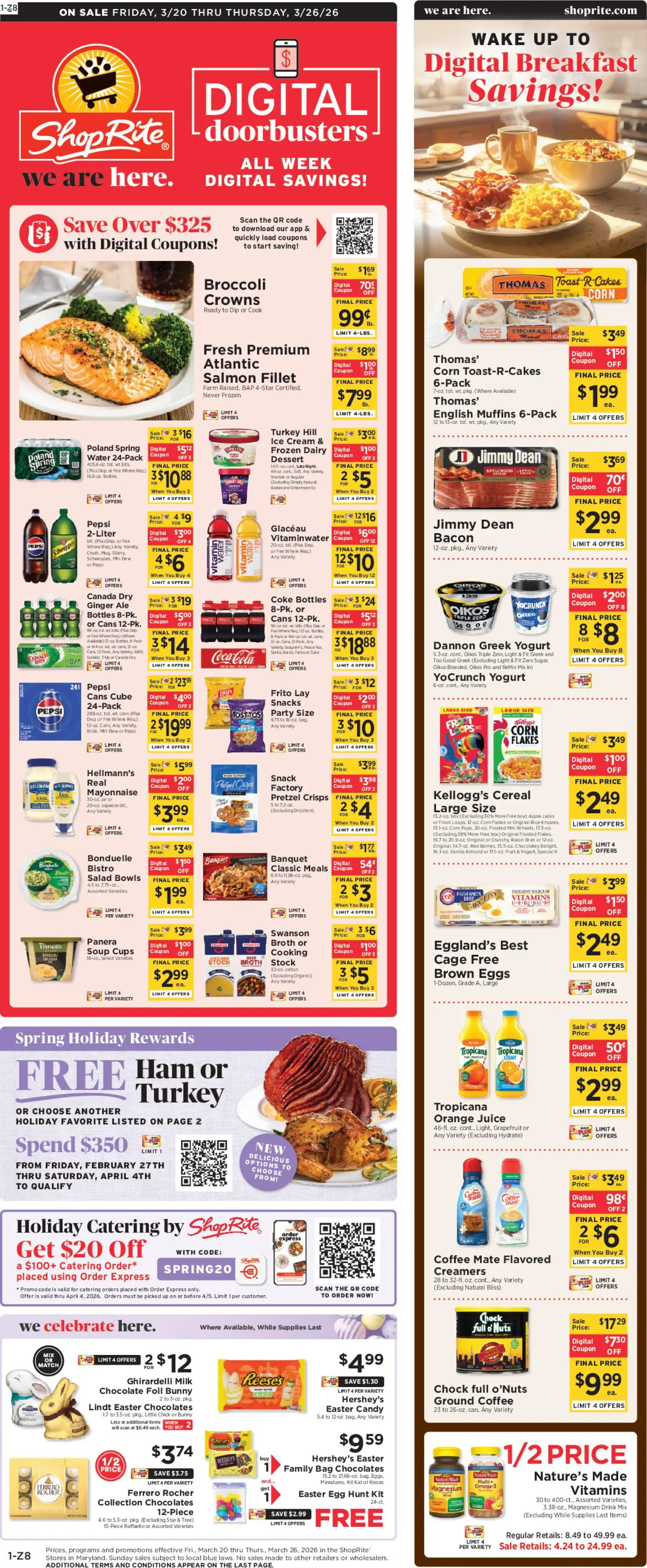 ShopRite Weekly Ad - page 1- valid from 03/20/2026