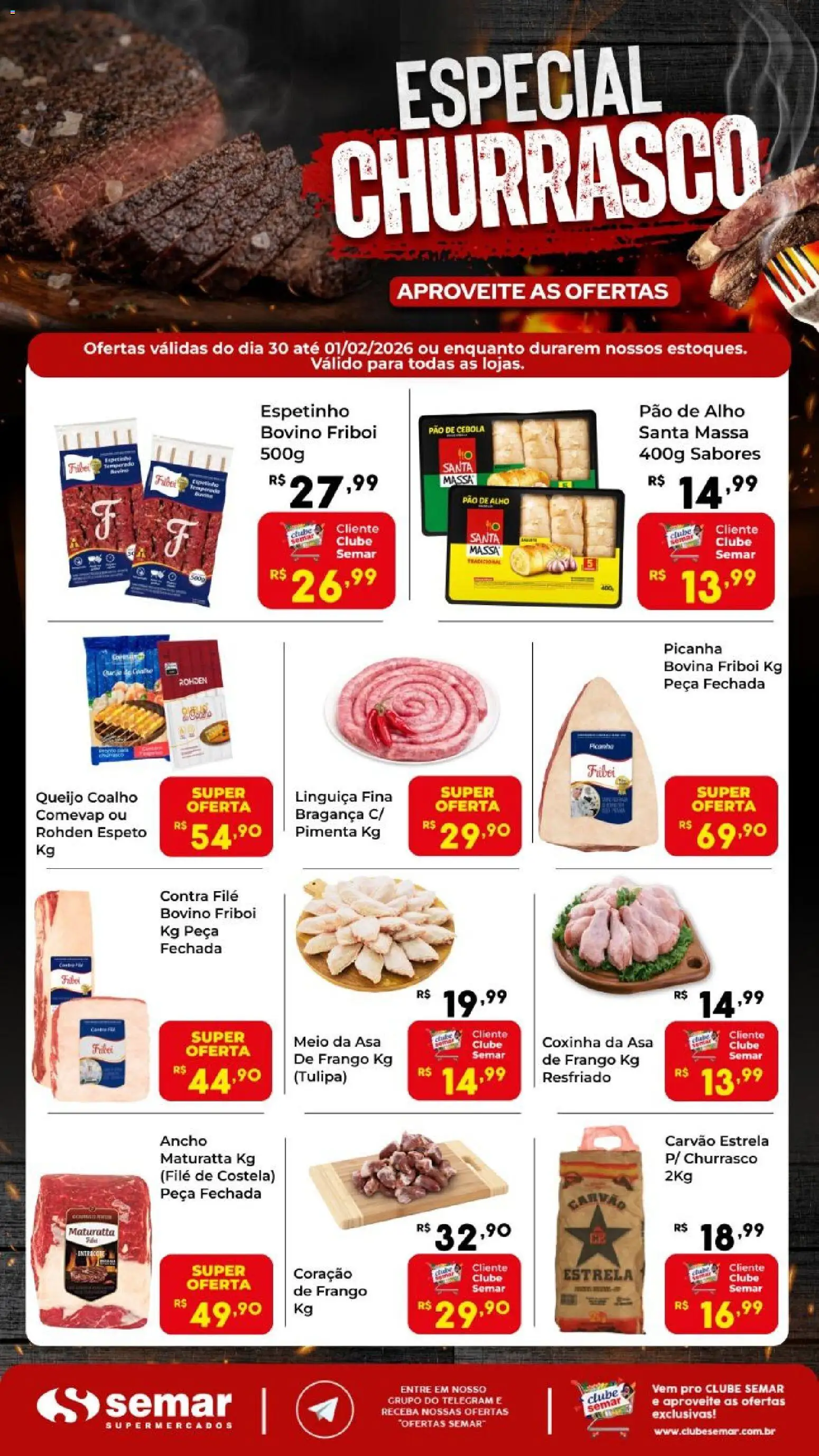 Semar Supermercado - Ofertas Churrasco - página 1- válido a partir de 30/01/2026
