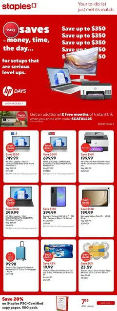 Preview Staples weekly flyer / circulaire valid from Oct 17, 2025