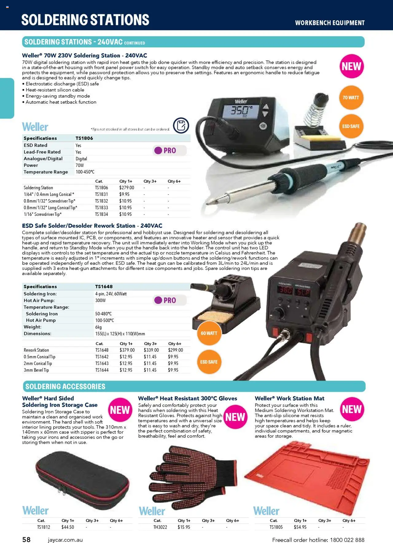 Jaycar Engineering & Scientific Catalogue 2025/2026  - page 58- valid from 09/07/2025