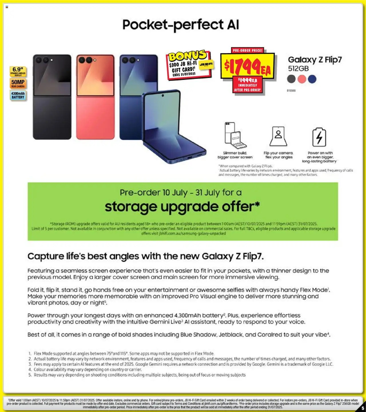 JB Hi-Fi Samsung Pre-Order - page 5- valid from 10/07/2025
