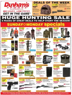 Preview Dunham's Sports Weekly Ad valid from 10/18/2025