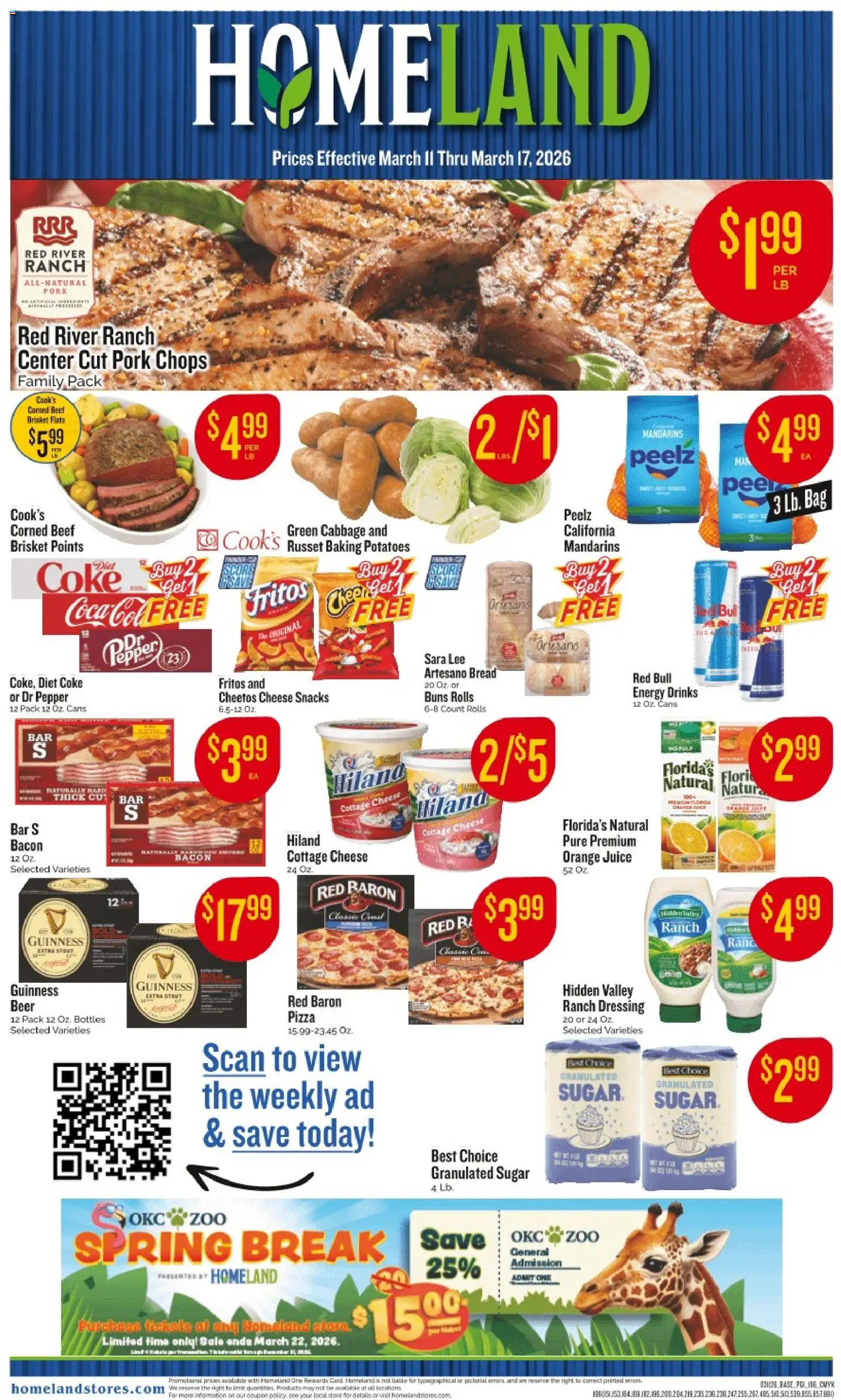 Homeland Weekly Ad - page 1- valid from 03/11/2026