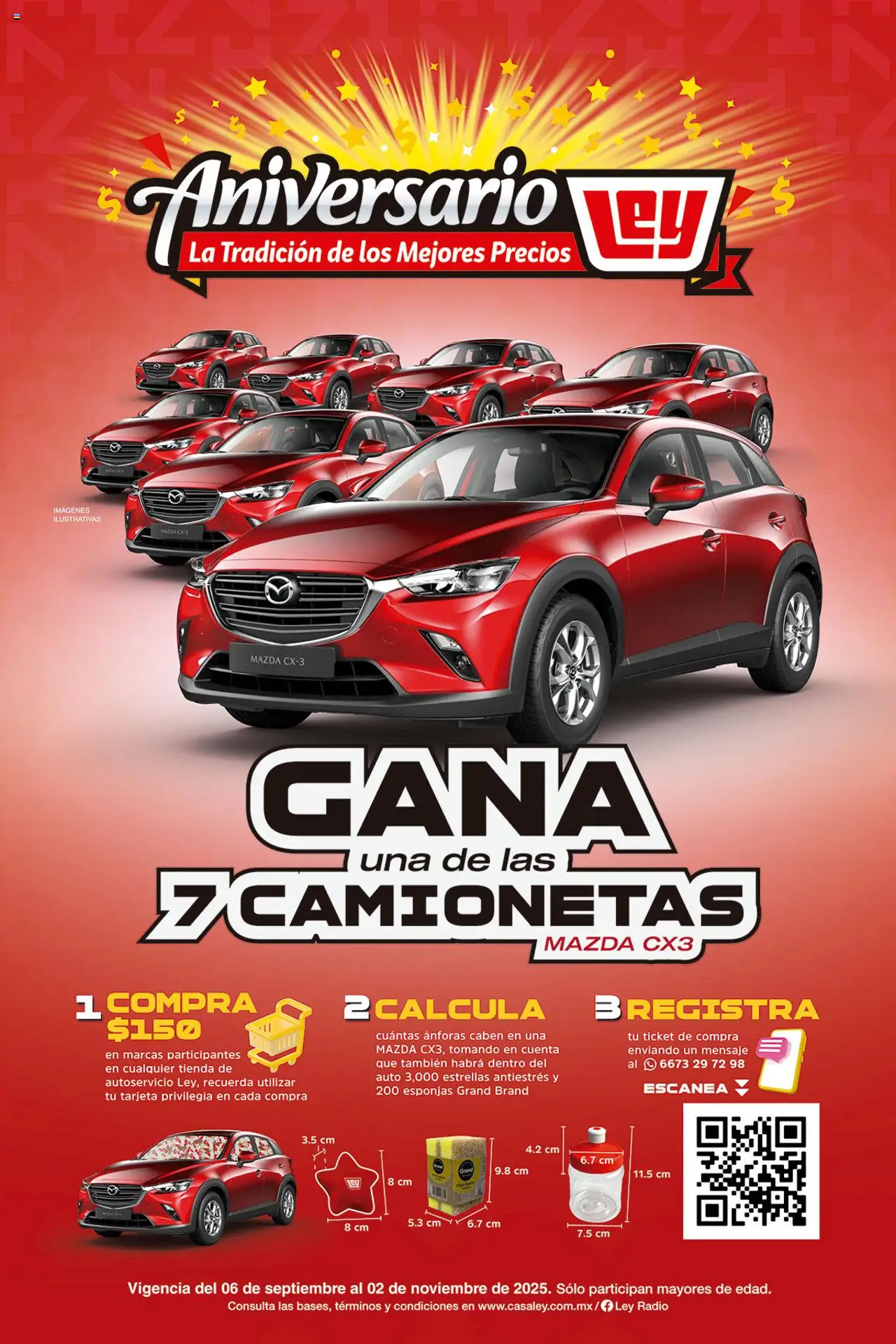 Casa Ley - Folleto - Gana una de las 7 camionetas por aniversario - página 1- válido desde 06/09/2025