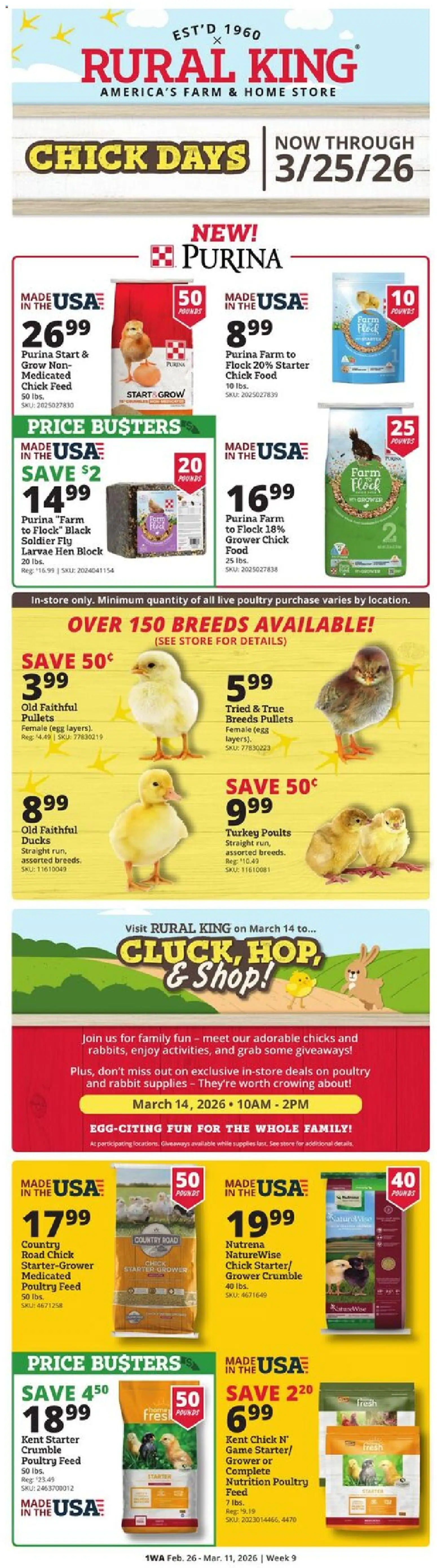 Rural King Weekly Ad - page 1- valid from 02/26/2026