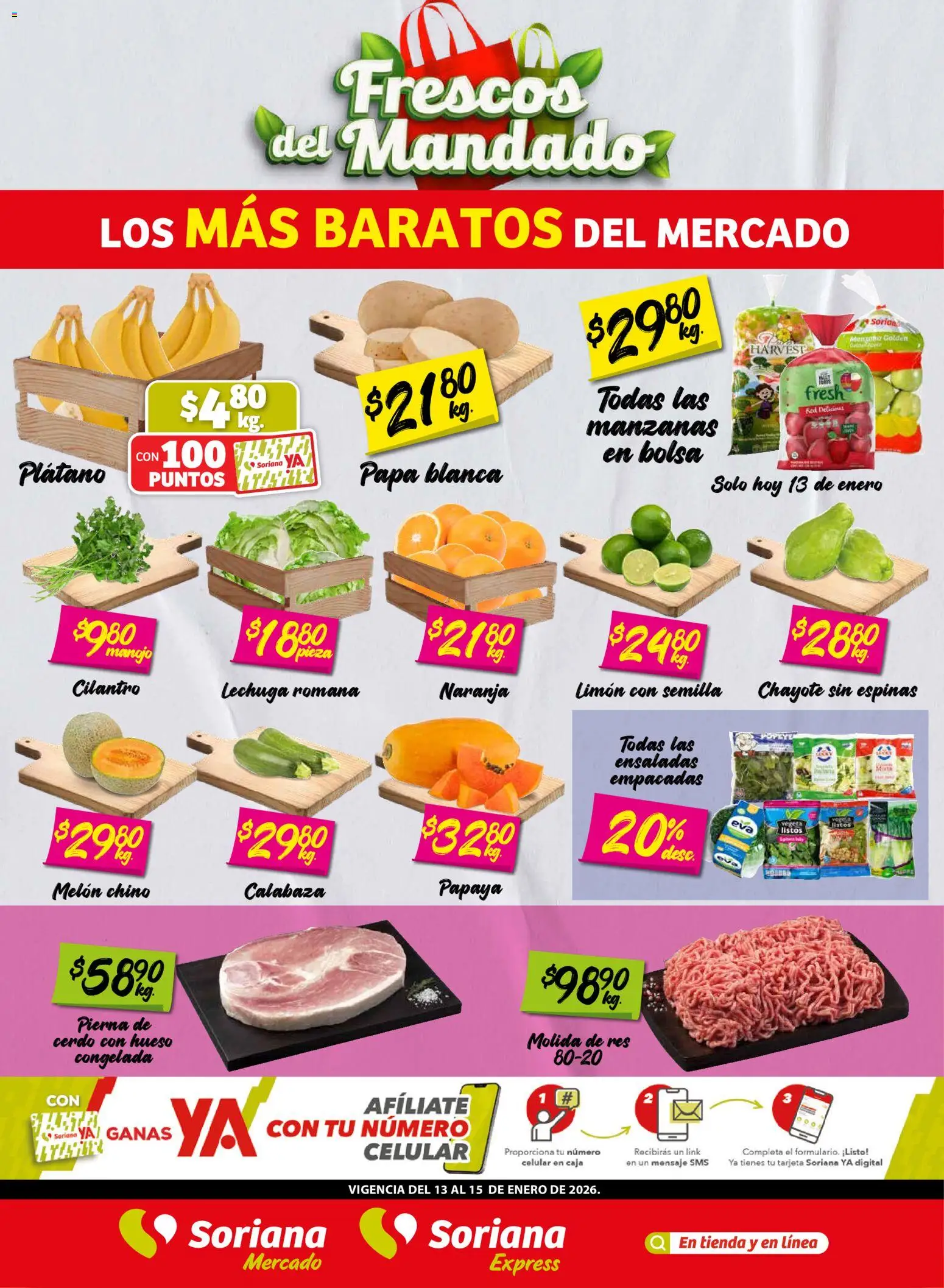 Soriana - Frescos del Mandado Mercado: BCS, Son y Sin  Frescos del Mandado Mercado: BCS, Son y Sin - página 1- válido desde 13/01/2026