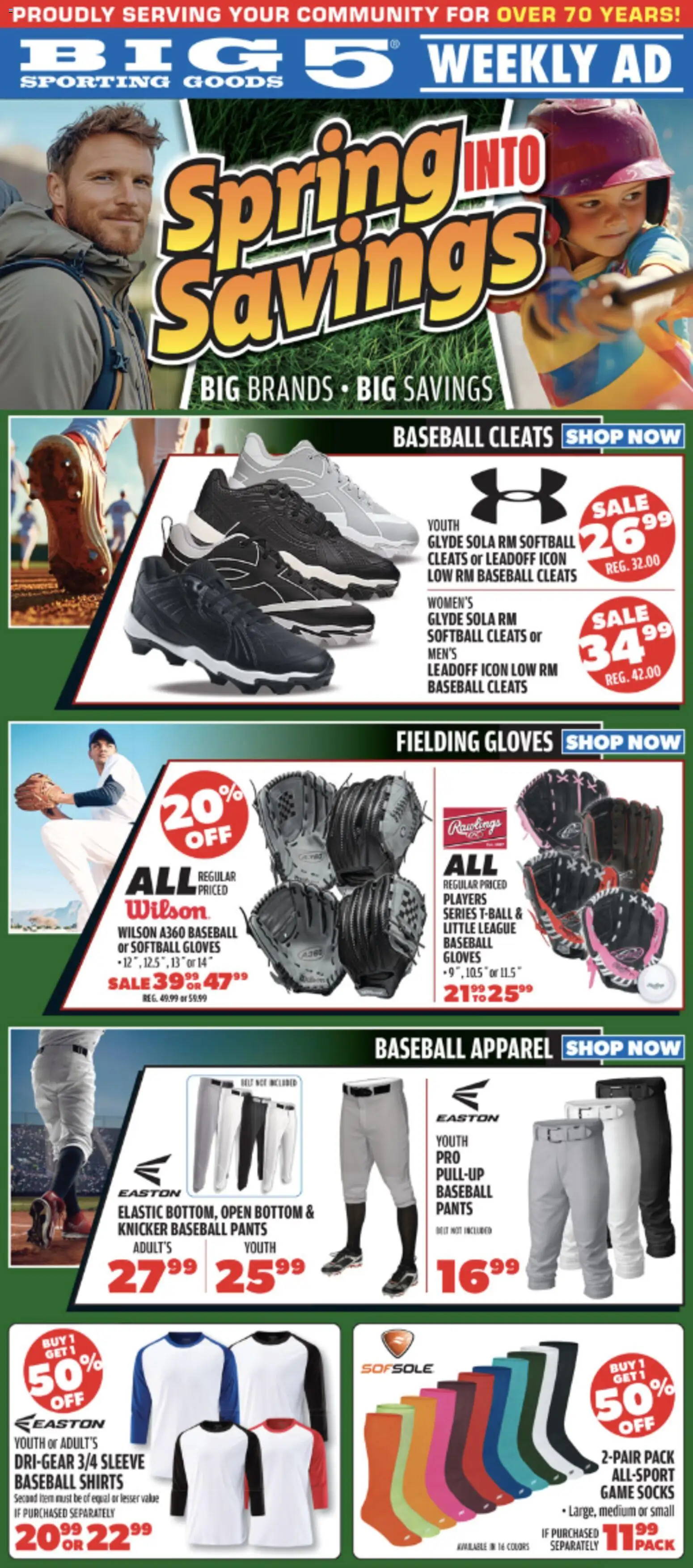 Big 5 Sporting Goods Weekly Ad - page 1- valid from 03/06/2026