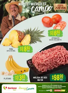 Soriana - Martes y Miércoles del Campo Súper: Chih, Delicias, Dur y Coah (excepto Saltillo) válido desde 10/12/2025