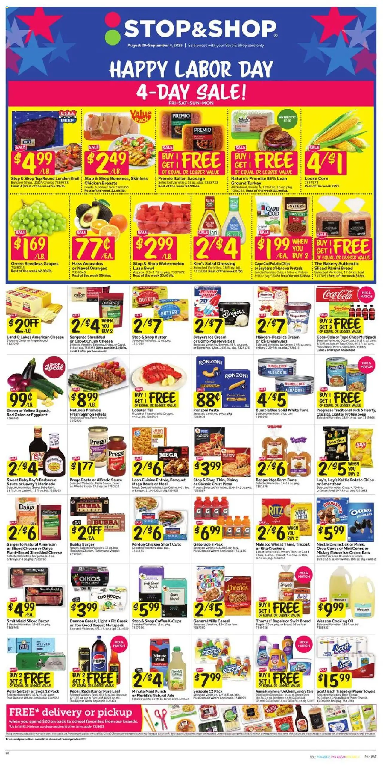 Stop & Shop Weekly Circular - CT - page 1- valid from 08/29/2025