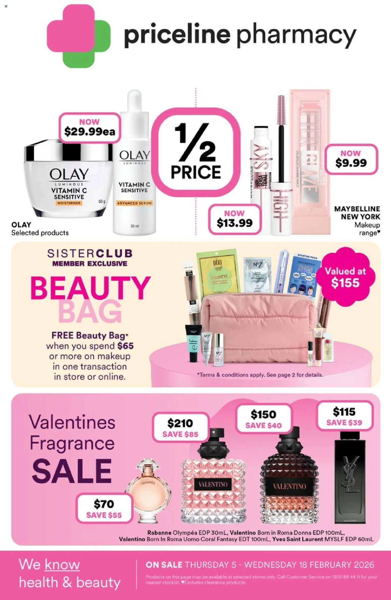 Priceline Pharmacy Catalogue  - page 1- valid from 05/02/2026