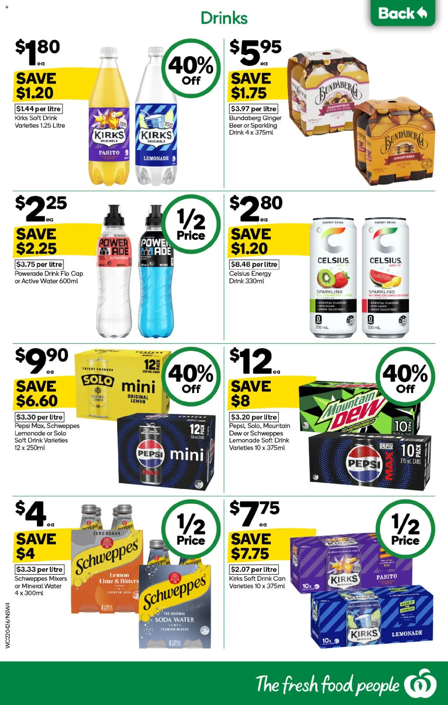Woolworths catalogue  - page 4- valid from 22/04/2026