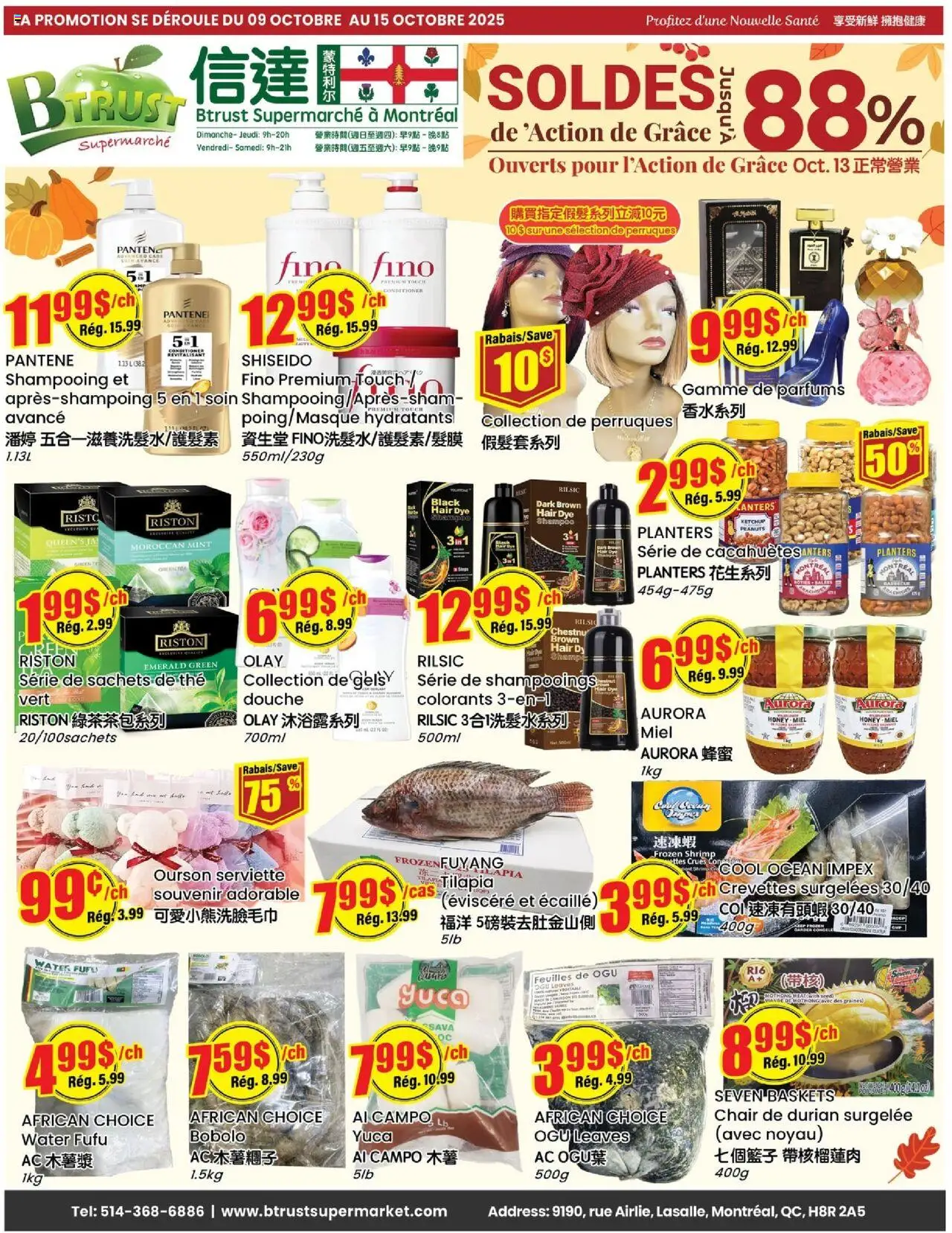 Btrust Supermarket weekly flyer / circulaire - page 1- valid from Oct 9, 2025