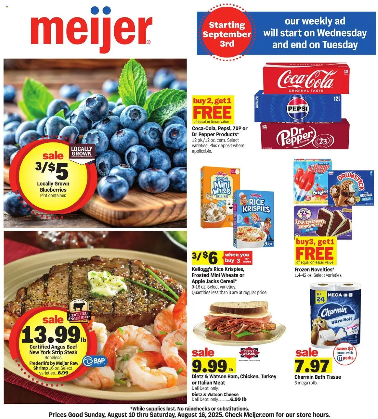 Meijer Weekly Ad - page 1- valid from 08/10/2025