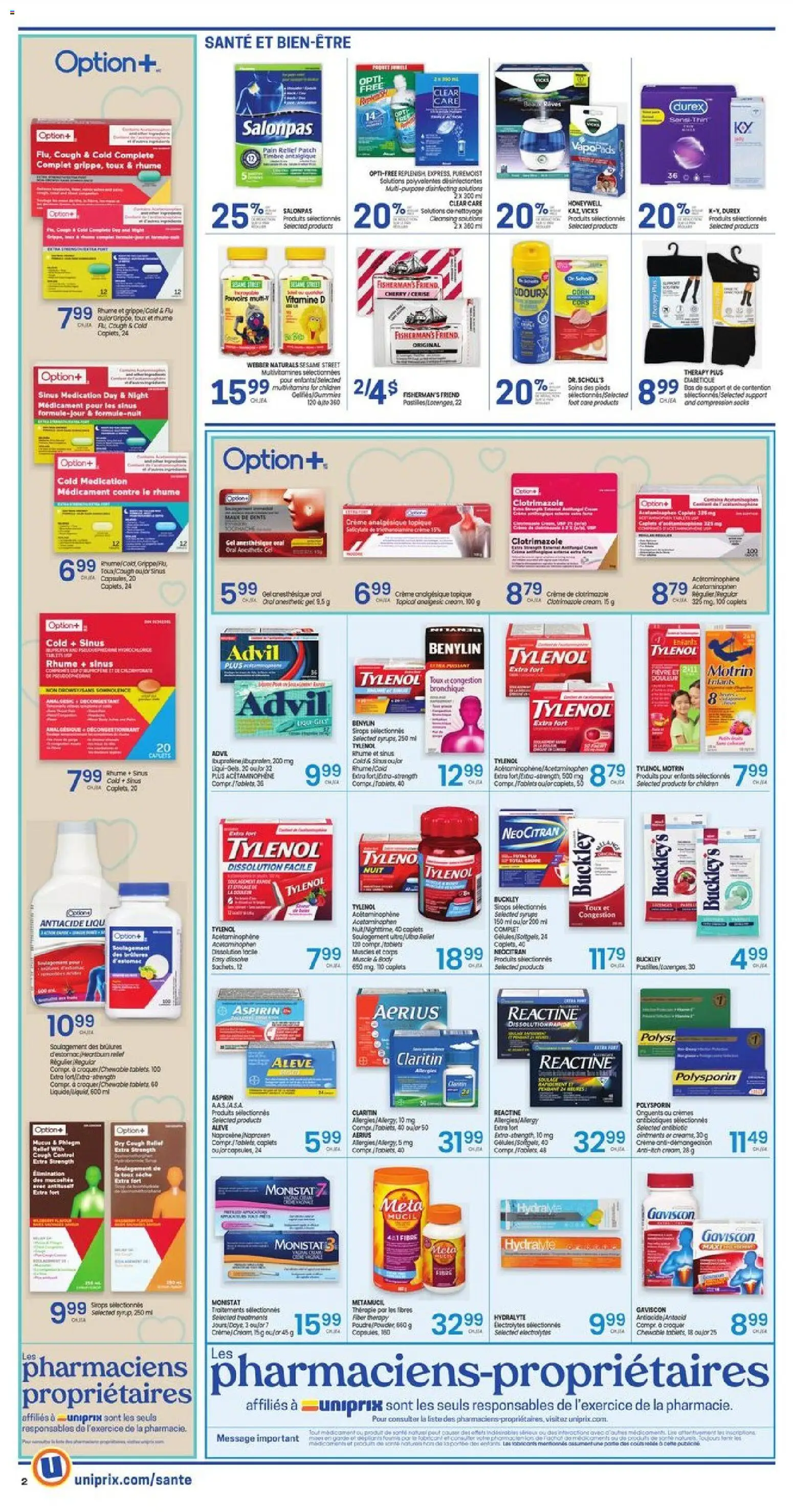 Uniprix weekly flyer / circulaire - page 3- valid from Jan 8, 2026