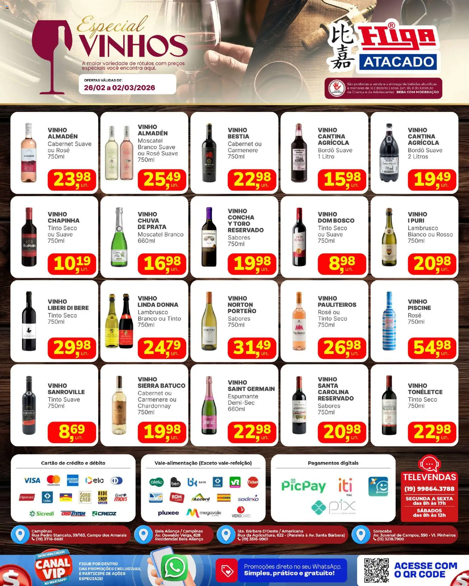 Higa Atacado - Ofertas Especial de Vinhos - página 1- válido a partir de 26/02/2026
