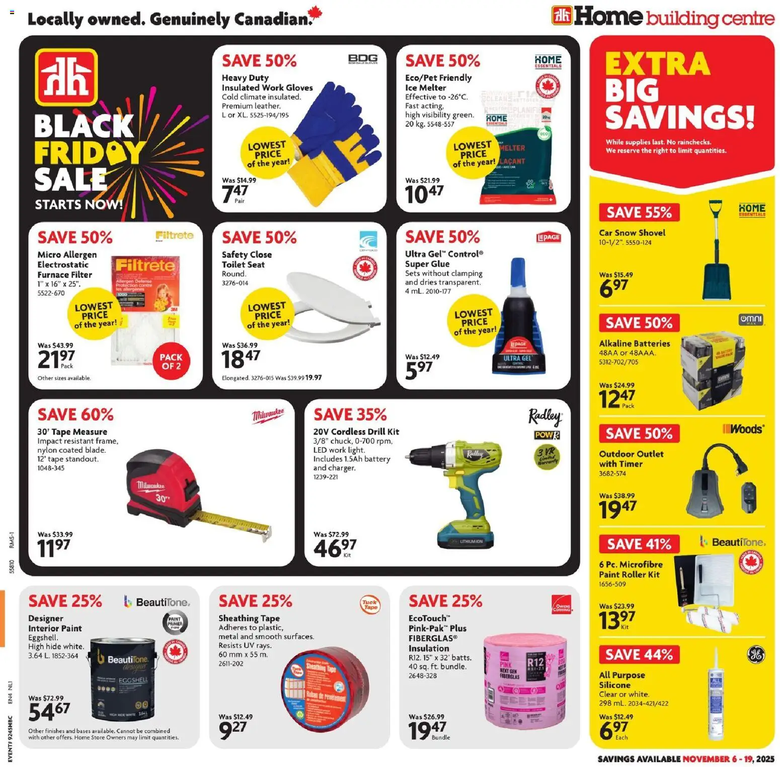 Home Hardware - Black Friday  - page 1- valid from Nov 6, 2025