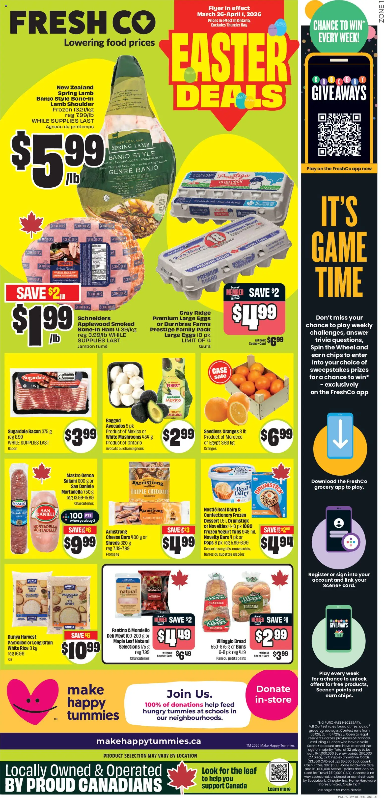 FreshCo weekly flyer / circulaire - page 1- valid from Mar 26, 2026
