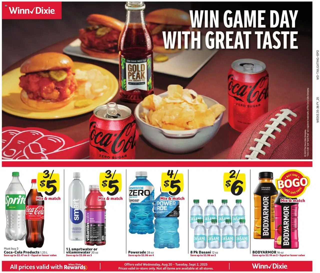 Winn Dixie In-Store Flyer - page 1- valid from 08/20/2025