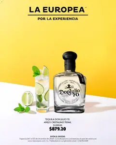 La Europea catálogo Tequila Don Julio 70 válido desde 06/12/2025
