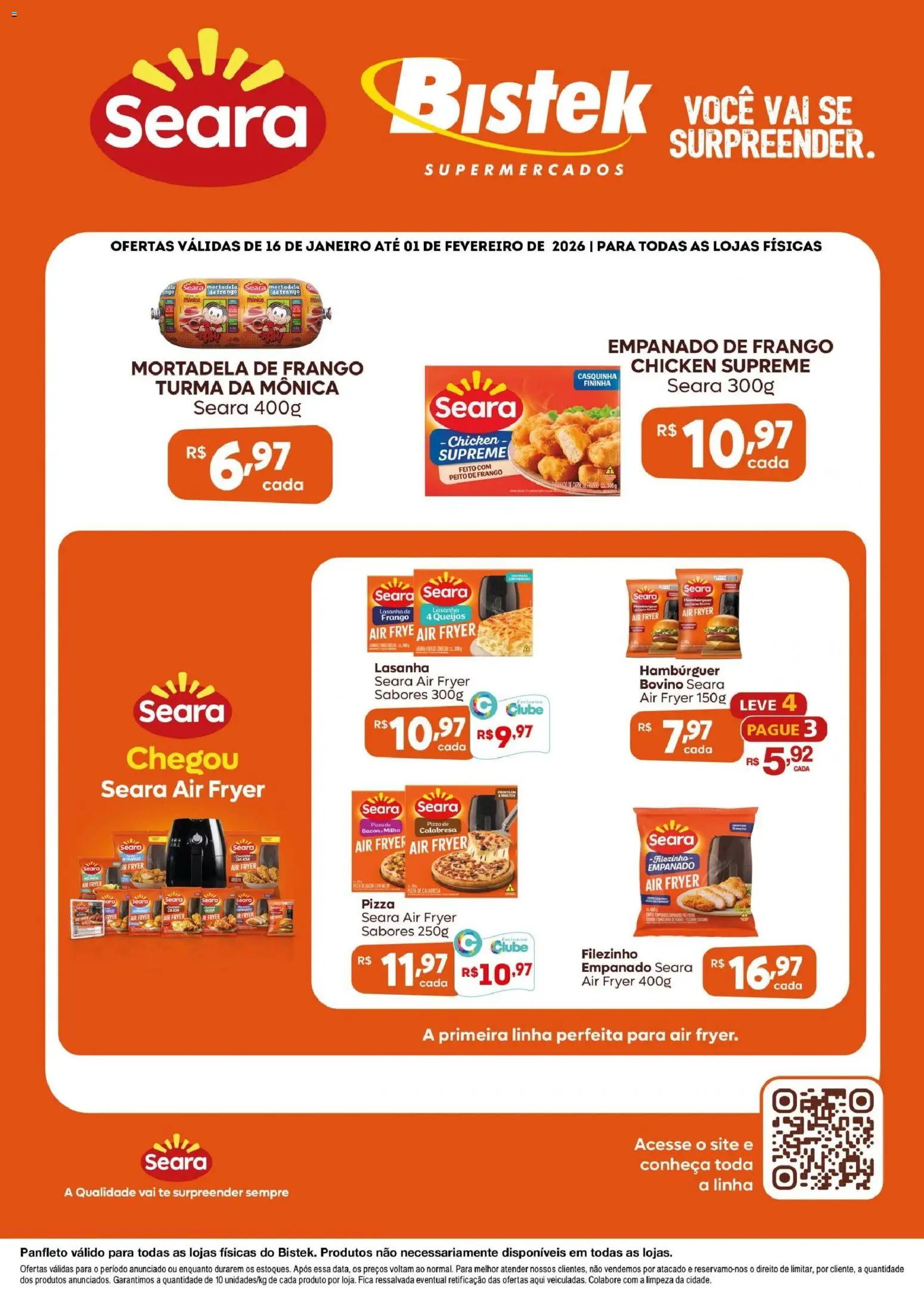 Bistek Supermercados - Ofertas Seara - página 1- válido a partir de 16/01/2026
