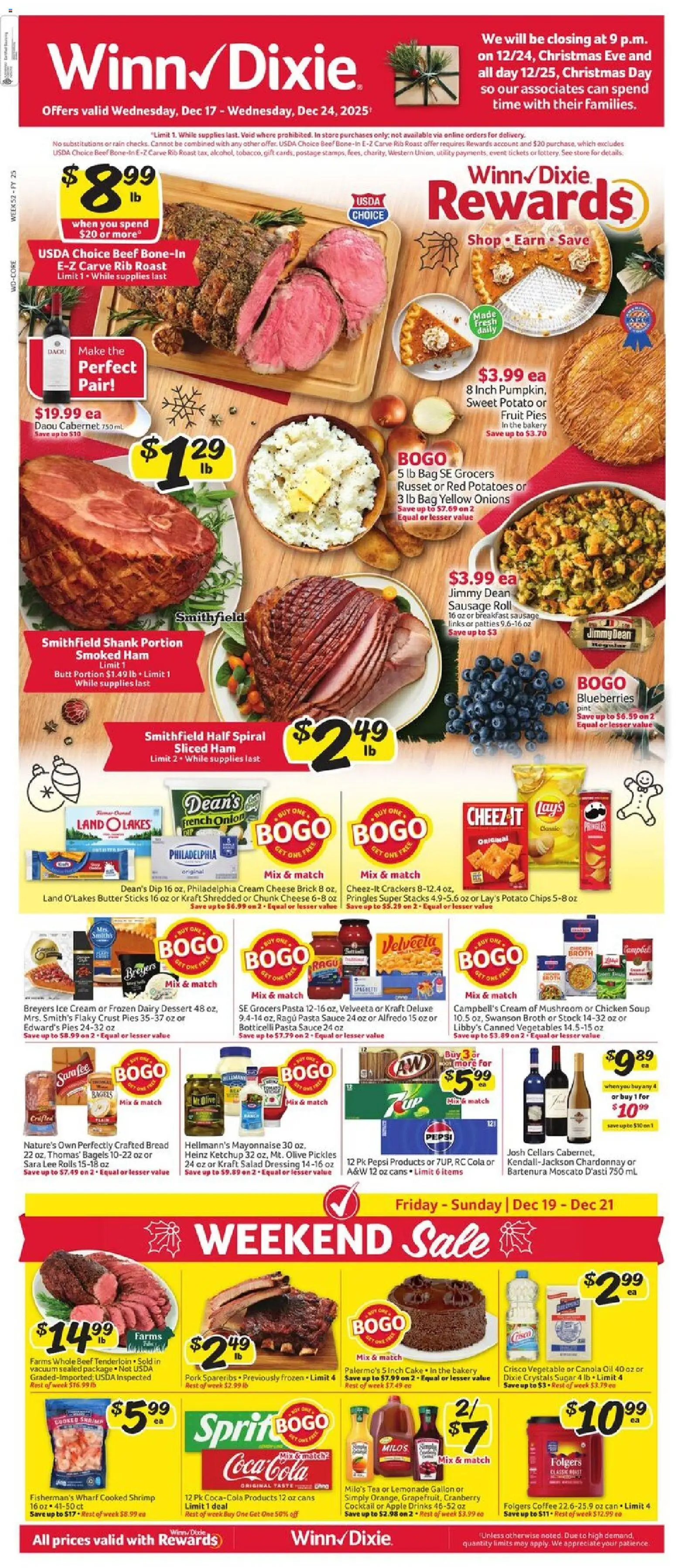 Winn Dixie Weekly Circular - FL - page 1- valid from 12/17/2025
