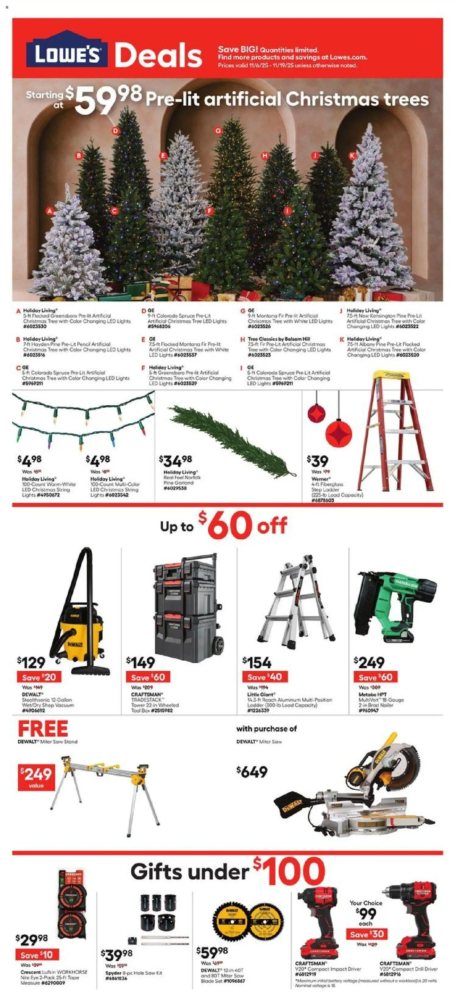 Lowe's Weekly Ad - page 1- valid from 11/06/2025