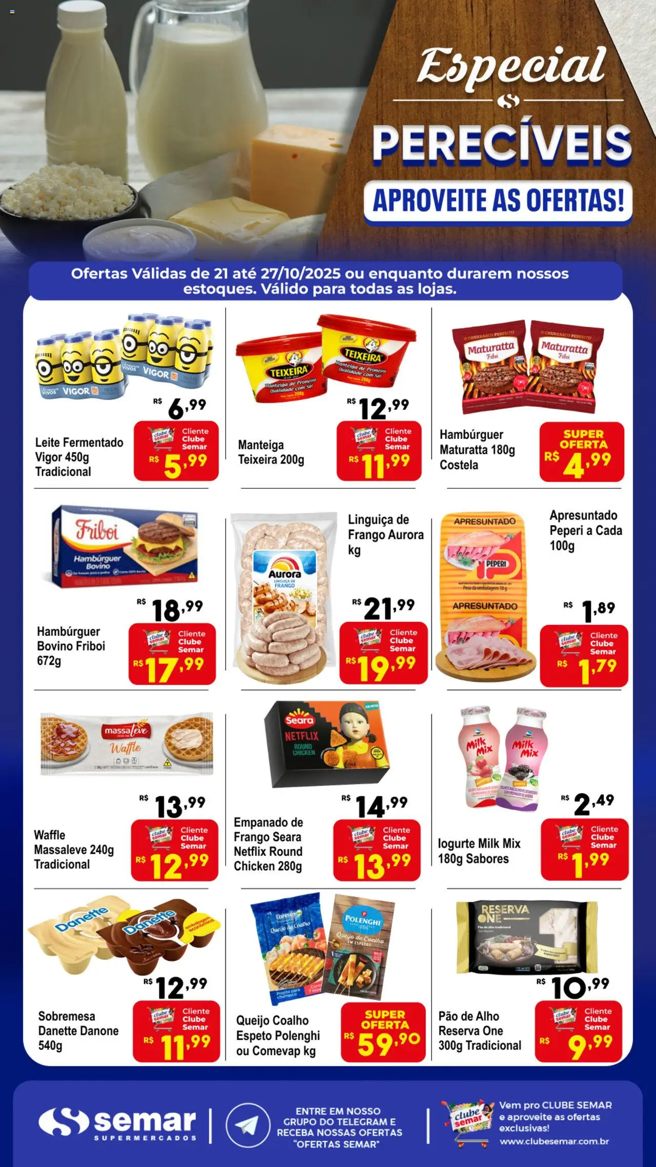 Semar Supermercado - Ofertas Especial Perecíveis - página 1- válido a partir de 21/10/2025
