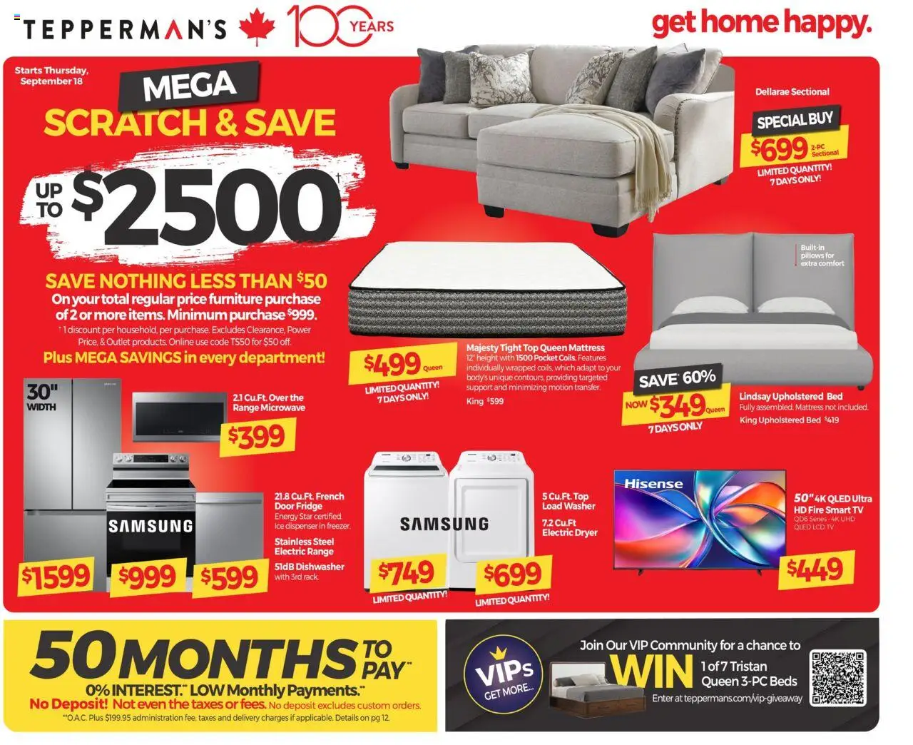 Tepperman's weekly flyer / circulaire - page 1- valid from Sep 18, 2025