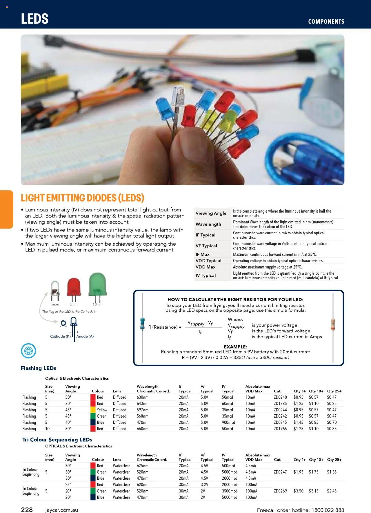 Jaycar Engineering & Scientific Catalogue 2025/2026  - page 228- valid from 09/07/2025