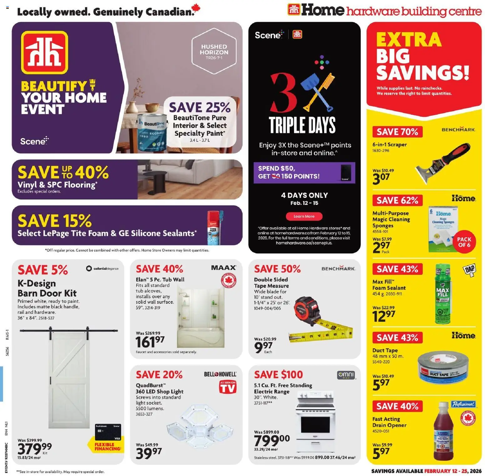 Home Hardware weekly flyer / circulaire - page 1- valid from Feb 12, 2026