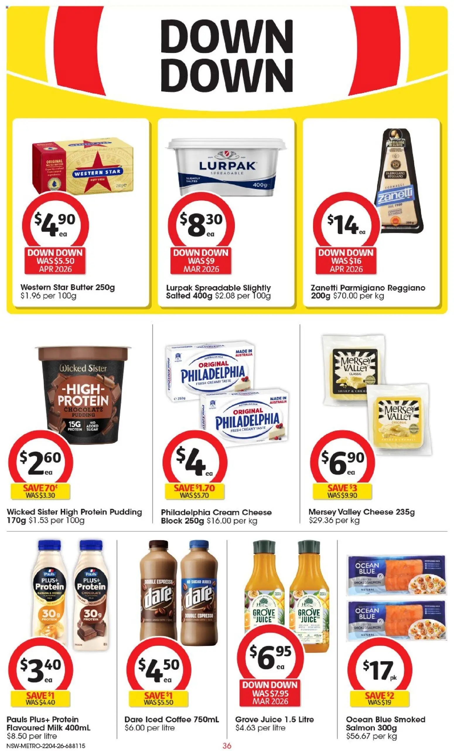 Coles catalogue  - page 36- valid from 22/04/2026