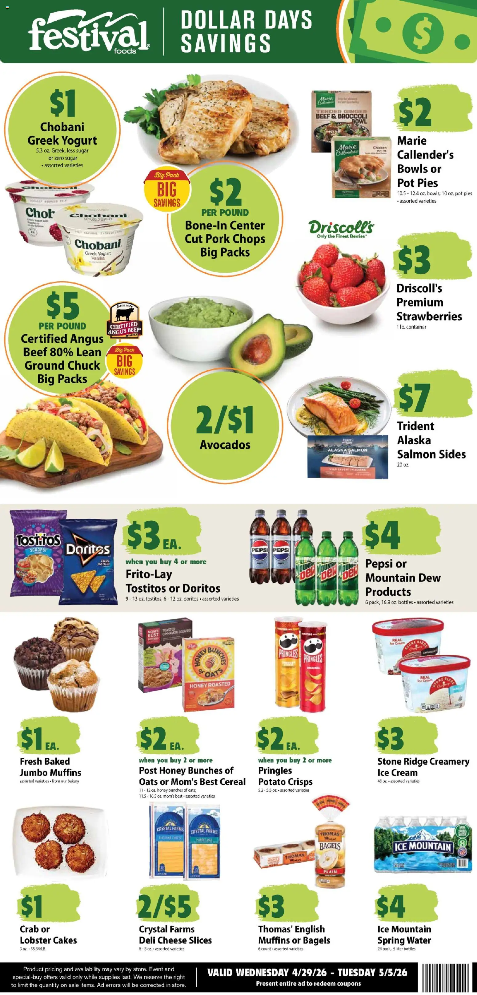 Festival Foods Weekly Ad - page 1- valid from 04/29/2026