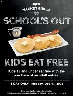 Preview HyVee Kids Eat Free - Columbus Day Special valid from 10/13/2025