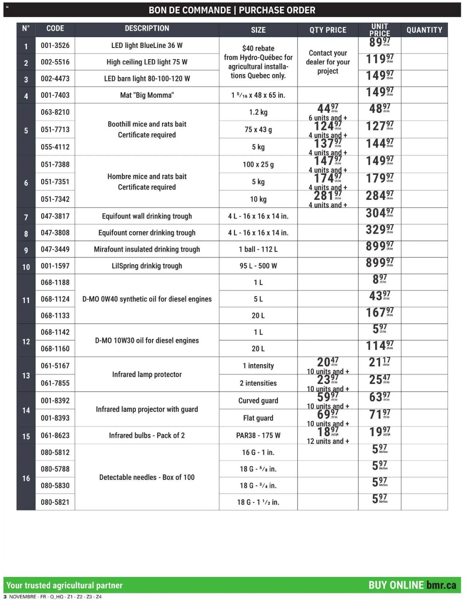 BMR flyer - Agrizone  - page 3- valid from Nov 6, 2025