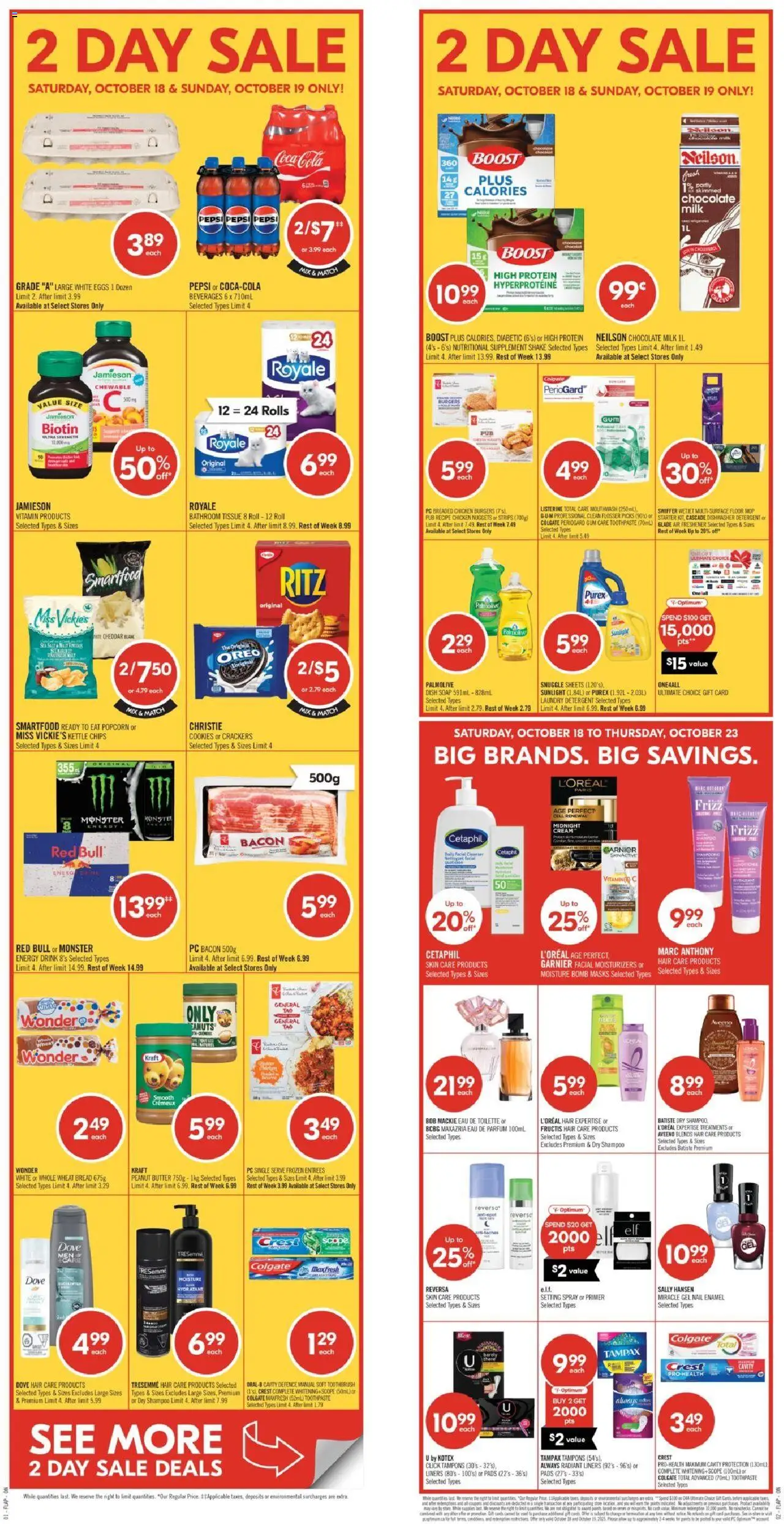 Shoppers weekly flyer / circulaire - page 1- valid from Oct 18, 2025