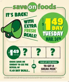 Preview Save on foods weekly flyer / circulaire valid from Mar 19, 2026