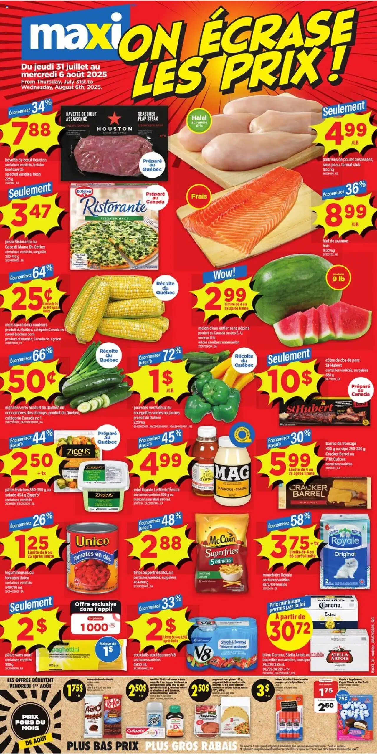 Maxi weekly flyer / circulaire - page 1- valid from Jul 31, 2025