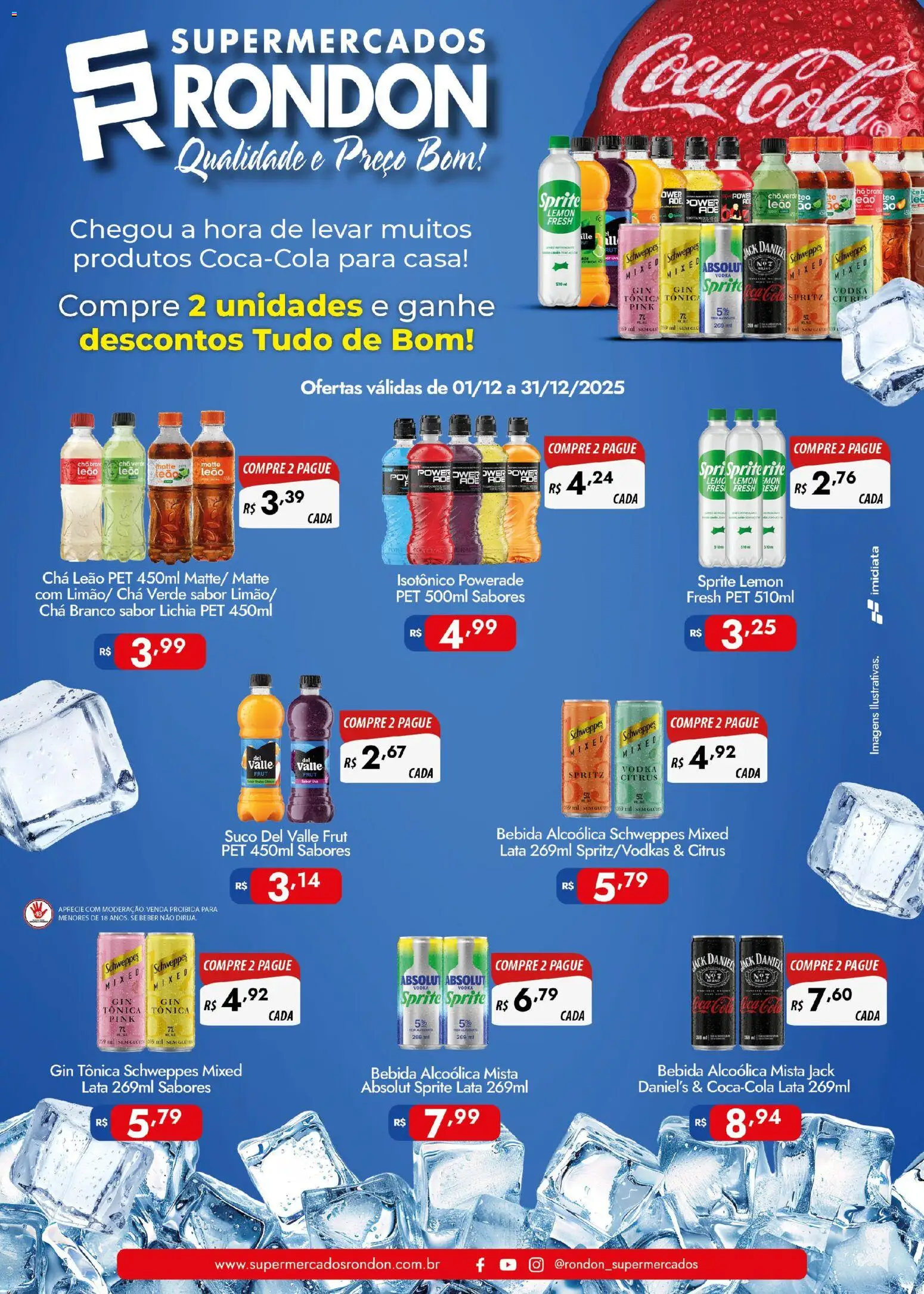 Supermercados Rondon - Ofertas Bebidas - página 1- válido a partir de 01/12/2025
